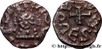 FRANCE Denier à la tête ornée de globules et de croissan POITIERS - PECTAVIS - CIVITAS PECTAVORUM Poitiers (86) s.m. (11,5mm, 0,97g, h) -