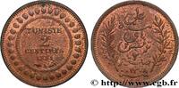 TUNISIA - FRENCH PROTECTORATE 2 Centimes AH1308 TUNISIA - FRENCH PROTECTORATE 1891 (20mm, 2g, 6h) -