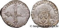 FRANCE Huitième d'écu, à la croix fleurdelisée, titulatur LOUIS XIII Bayonne 1612 (24,5mm, 4,78g, 11h) -