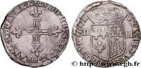 FRANCE Quart d'écu de Navarre LOUIS XIII Saint-Palais 1617 (30mm, 9,44g, 5h) -