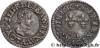 FRANCE Denier tournois, buste lauré avec petit col plat r LOUIS XIII Paris 1616 (16,5mm, 1,58g, 6h) -