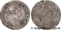 FRANCE Huitième d’écu à la croix fleurdelisée couronnée e LOUIS XV THE BELOVED Montpellier 1725 (20,5mm, 2,81g, 6h) -