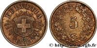 SWITZERLAND 5 Centimes (Rappen) SWITZERLAND Berne 1873 (17mm, 1,65g, 12h) -