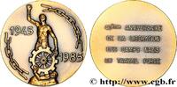 FRANCE Médaille, 40e anniversaire de la libération des ca SECONDE GUERRE WWII 1985 (64,5mm, 150,41g, 12h) -