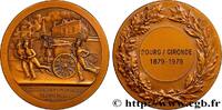 FRANCE Médaille, Centenaire de Bourg sur Gironde BORDELAIS - VILLES, ENTREPRISES ET VINS 33 - Bourg-sur-Gironde 1979 (56,5mm, 100,45g, 12h) -