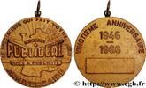 FRANCE Médaille, 20e anniversaire de Plublideal BORDELAIS - VILLES, ENTREPRISES ET VINS 1966 (64,5mm, 85,51g, 12h) -