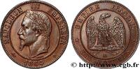 FRANCE Dix centimes Napoléon III, tête laurée SECOND EMPIRE Strasbourg 1864 (30mm, 9,99g, 6h) -
