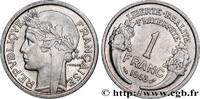 FRANCE 1 franc Morlon, légère, Fautée coins tournés +4 mi IV REPUBLIC 1948 (23mm, 1,25g, 7h) -
