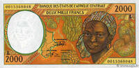GABON 2000 Francs type 1993L GABON 2000 Francs type 1993L 2000 UNC- -