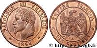 FRANCE Dix centimes Napoléon III, tête laurée SECOND EMPIRE Paris 1862 (30mm, 9,95g, 6h) -