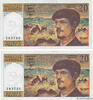 FRANCE 20 Francs DEBUSSY Consécutifs FRANCE 20 Francs DEBUSSY Consécutifs 1981 XF -