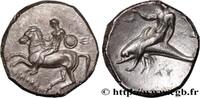 Hellenistic 1 (323 BC to 188 BC) Nomos, statère ou didrachme CALABRIA - TARAS Tarente c. 280-270 AC. (20,5mm, 7,70g, 7h) -