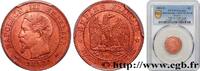 FRANCE Deux centimes Napoléon III, tête nue SECOND EMPIRE Lyon 1854 (20,17mm, 2g, 6h) -