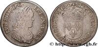 FRANCE Quart d'écu, portait à la mèche longue LOUIS XIV THE SUN KING Paris 1652 (27mm, 6,69g, 6h) -