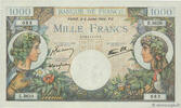 FRANCE 1000 Francs COMMERCE ET INDUSTRIE FRANCE 1000 Francs COMMERCE ET INDUSTRIE 1944 AU+ -