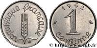 FRANCE 1 centime Épi, avec rebord V REPUBLIC Paris 1962 (15mm, 1,67g, 6h) -