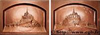 FRANCE Plaquette, Mont-Saint-Michel, refrappe MONUMENTS 50 - Mont-Saint-Michel (1911) (51,5mm, 132,06g, 12h) -