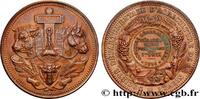 FRANCE Médaille, Société départementale d’agriculture de SOCIÉTÉS D'AGRICULTURE, HORTICULTURE, PÊCHE ET CHASSE 58 - Nièvre 1897 (41mm, 36,66g, 12h) -