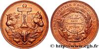 FRANCE Médaille, Société départementale d’agriculture de SOCIÉTÉS D'AGRICULTURE, HORTICULTURE, PÊCHE ET CHASSE 58 - Nièvre 1888 (41mm, 33,76g, 12h) -