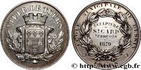 FRANCE Médaille, École municipale de dessin, Sculpture TROISIÈME RÉPUBLIQUE 37 - Tours 1879 (36mm, 20,93g, 12h) -