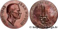 FRANCE Médaille, Jean Moulin RÉSISTANCE Monnaie de Paris 1984 (67,5mm, 200,26g, 12h) -