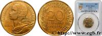 FRANCE 20 centimes Marianne V REPUBLIC Paris 1962 (23,48mm, 4g, 6h) -