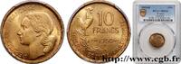 FRANCE 10 francs Guiraud IV REPUBLIC Beaumont-Le-Roger 1950 (20mm, 3g, 6h) -