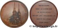FRANCE Médaille, Restauration de la collégiale MONUMENTS Suisse, Neuchâtel 1869 (53mm, 64,21g, 12h) -