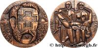 FRANCE Médaille, 125 ans de l’idée de la croix rouge, La MÉDECINE - SOCIÉTÉS MÉDICALES - MÉDECINS/CHIRURGIENS - ASSISTANCE PUBLIQUE 1984 (45mm, 63,81g, 12h) -