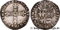 FRANCE Quart d'écu de Béarn HENRY IV Pau 1608 (29,5mm, 9,55g, 12h) -