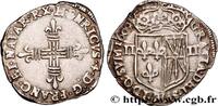 FRANCE Quart d'écu de Navarre HENRY IV Saint-Palais 1609 (29,5mm, 9,50g, 9h) -