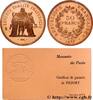 FRANCE Piéfort en Or de 50 francs Hercule PIEFORTS Pessac 1977 (41mm, 102g, 6h) -