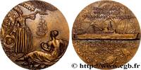 FRANCE Médaille, Paquebot Antilles MER ET MARINE : PAQUEBOTS, NAVIRES, BATEAUX 1952 (53,5mm, 77,76g, 12h) -
