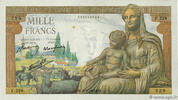 1000 Francs DÉESSE DÉMÉTER 1942 FRANKREICH FRANKREICH 1000 Francs DÉESSE DÉMÉTER 1942 VZ VZ