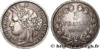FRANCE 5 francs Cérès, sans légende GOUVERNEMENT DE LA DÉFENSE NATIONALE Bordeaux 1870 (37mm, 24,78g, 6h) -