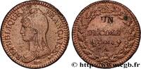 FRANCE Un décime Dupré, modification du 2 décimes DIRECTOIRE Paris 1796 (31mm, 18,61g, 6h) -