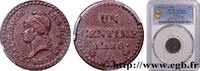 FRANCE Un centime Dupré CONSULATE Paris 1800 (18mm, 2g, 6h) -