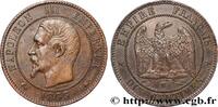 FRANCE Dix centimes Napoléon III, tête nue, différent anc SECOND EMPIRE Strasbourg 1855 (30mm, 9,81g, 6h) -