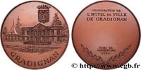 FRANCE Médaille, Inauguration de l’hôtel de Ville de Grad BORDELAIS - VILLES, ENTREPRISES ET VINS 33 - Gradignan 1986 (71mm, 198,14g, 12h) -
