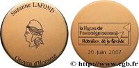 FRANCE Médaille, Fédération de la Gironde de la ligue de BORDELAIS - VILLES, ENTREPRISES ET VINS 33 - Gironde 2007 (69mm, 122,72g, 12h) -