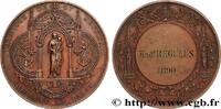 FRANCE Médaille, Paroisse de Saint-Séverin TROISIÈME RÉPUBLIQUE 1890 (38,5mm, 24,78g, 12h) -