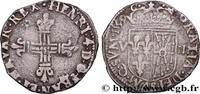 FRANCE Huitième d'écu de Navarre HENRY IV Saint-Palais 1599 (23mm, 4,52g, 6h) -
