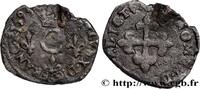 FRANCE Liard au C couronné, 2e type CHARLES X, CARDINAL OF BOURBON Aix-en-Provence 1593 (17mm, 1g, 6h) -