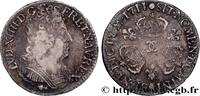 FRANCE Dixième d'écu aux trois couronnes LOUIS XIV THE SUN KING Besançon 1711 (21mm, 2,86g, 6h) -