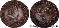 FRANCE Denier tournois, type 3 de Paris LOUIS XIII Paris 1626 (16,5mm, 1,46g, 6h) -