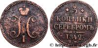 RUSSIA 3 Kopecks Nicolas Ier RUSSIA Ekaterinbourg 1842 (39,05mm, 29,54g, 12h) -