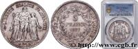 FRANCE 5 francs Hercule III REPUBLIC Paris 1877 (37mm, g, 6h) -