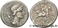 THE REPUBLIC (280 BC to 27 BC) Denier FONTEIA Rome 55 AC. (17,5mm, 3,85g, 1h) -