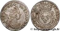 FRANCE Douzième d'écu aux palmes LOUIS XIV THE SUN KING Dijon 1696 (21,5mm, 2,25g, 6h) -