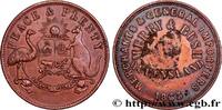 AUSTRALIA Token de 1 Penny publicitaire pour Merry & Bush AUSTRALIA 1863 (34mm, 14,95g, 12h) -